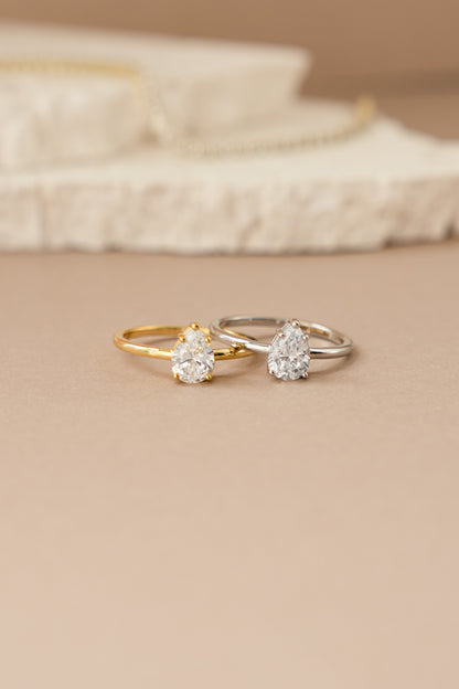 Large Pear Statement Ring