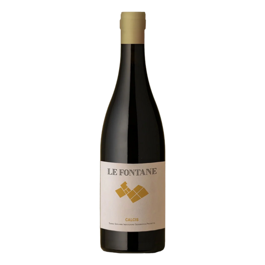 Le Fontane Calcis Bianco 2023 white wine bottle, cream label