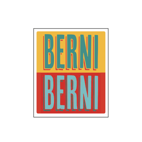 Berni Rosso logo graphic with stacked BERNI text in red, teal, and yellow