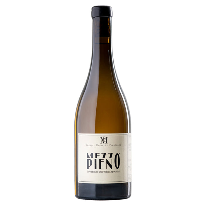 Wine bottle with dark amber liquid and black screw cap