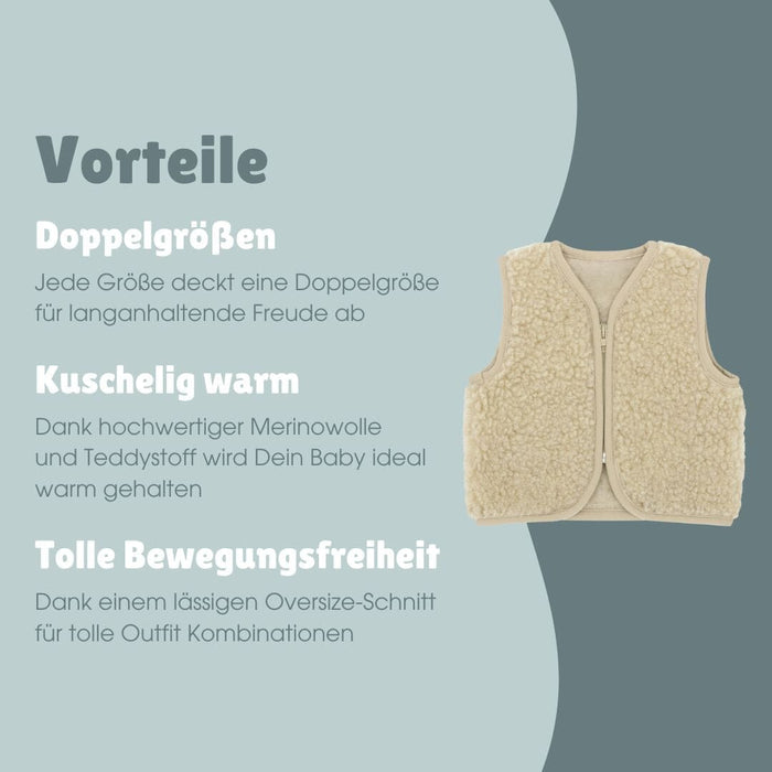 Merinowolle Weste für Babys | Essential Beige