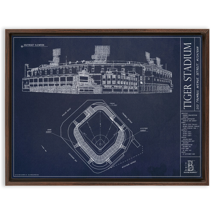 Framed Canvas - Large - Walnut