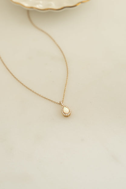 Opal Pear Pendant
