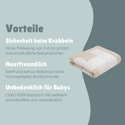 Patchwork Krabbeldecke | Essential Beige