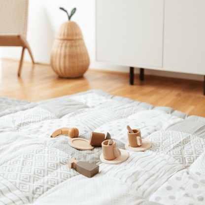 Patchwork Krabbeldecke | Essential Grau