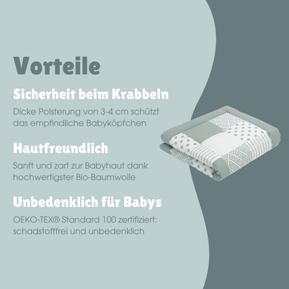 Patchwork Krabbeldecke | Essential Mint