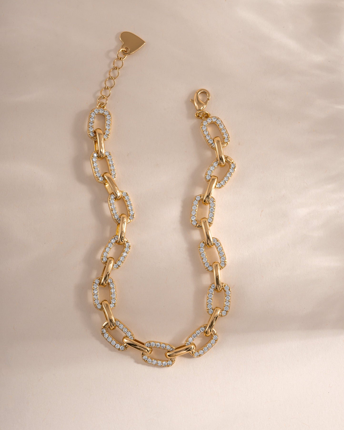 Pave Chain Link Bracelet