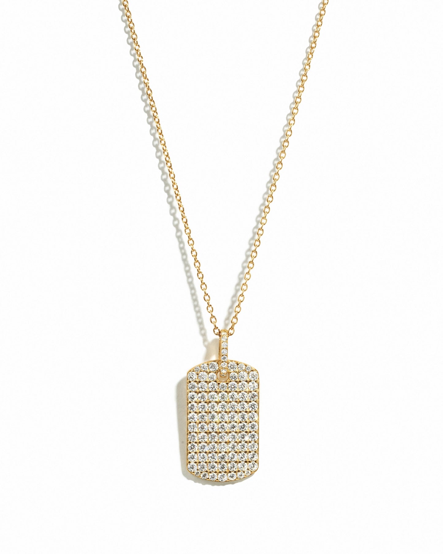Pavé Dog Tag Necklace
