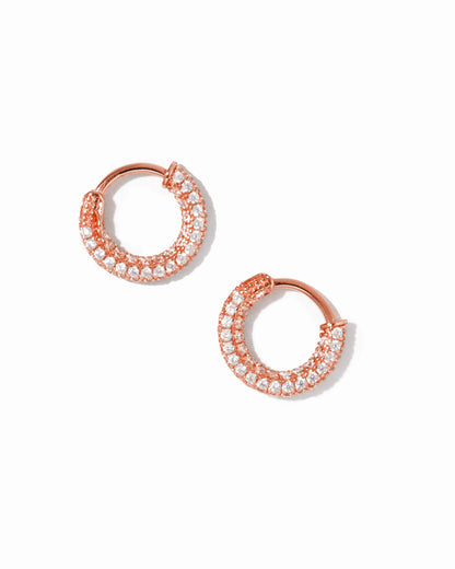 14mm Pavé Hoop Earrings