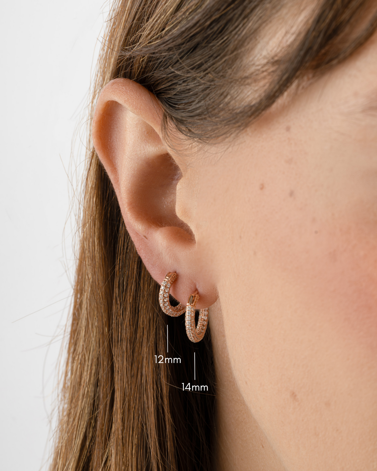 14mm Pavé Hoop Earrings