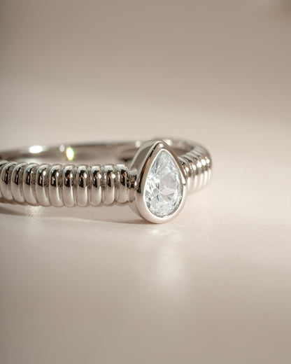 Pear Statement Ring
