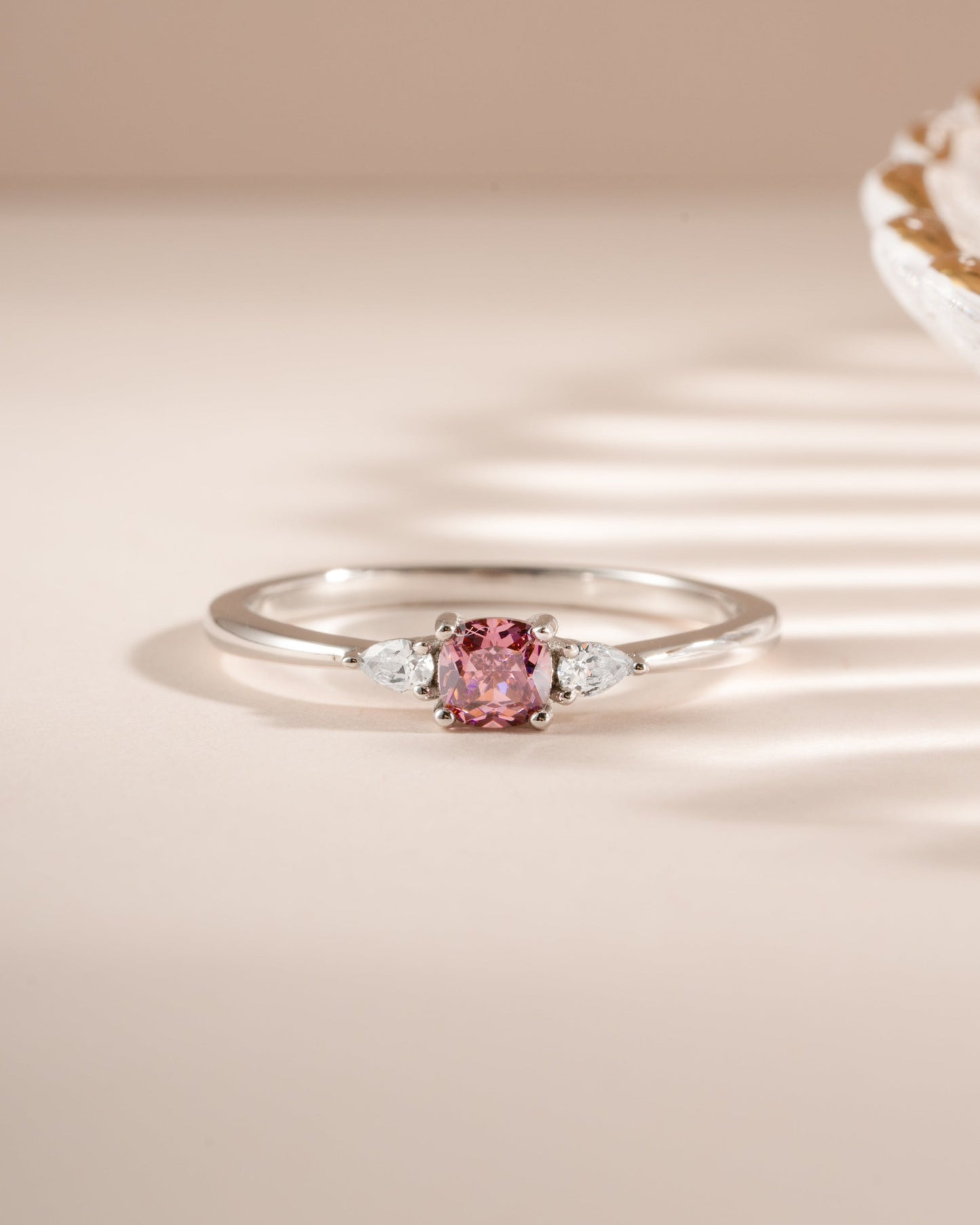 Pink Cushion Ring