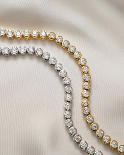 4mm Round Bezel Tennis Bracelet