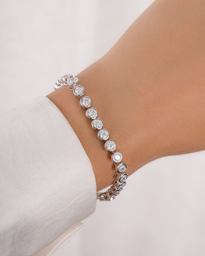 4mm Round Bezel Tennis Bracelet