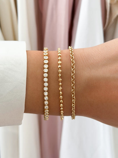 Round Bezel Tennis Bracelet