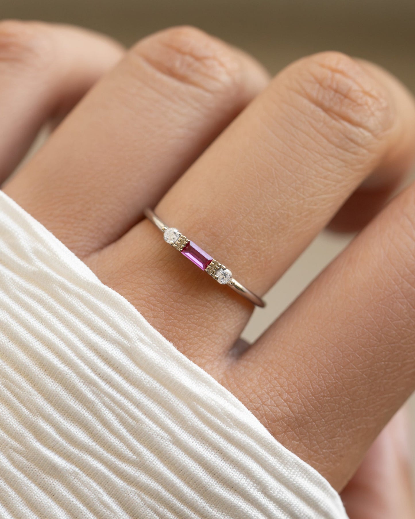 Ruby Baguette Ring