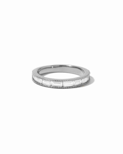 Bezeled Baguette Ring