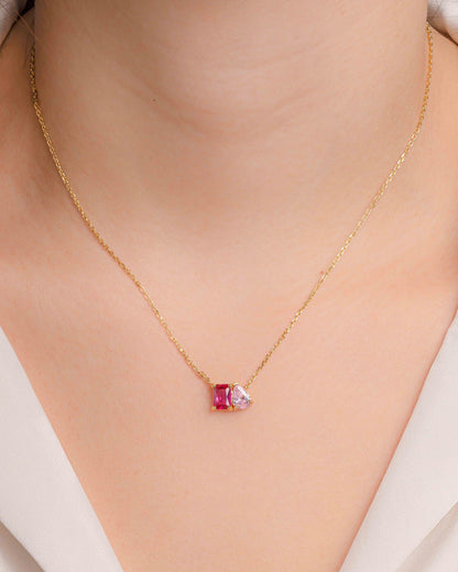 Custom Toi Et Moi Birthstone Necklace