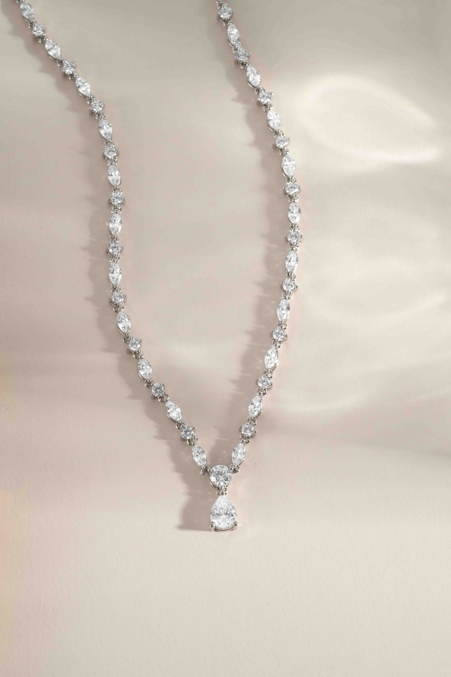 Pear Tennis Necklace