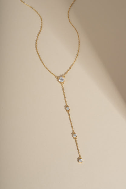 Round Diamond Lariat Necklace