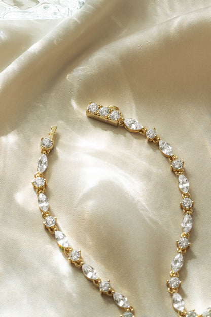 Pear Tennis Necklace