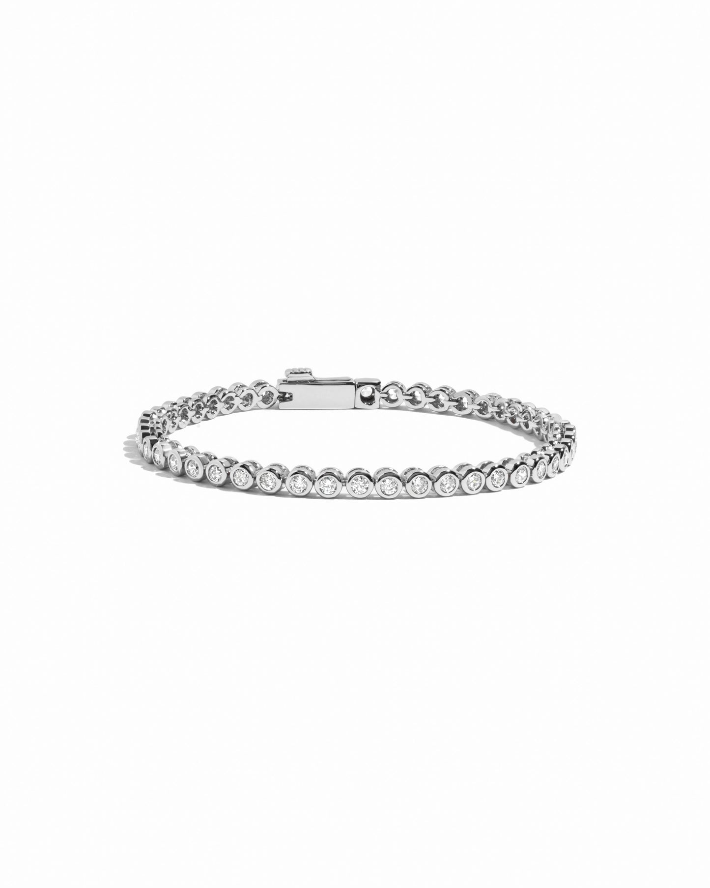 Round Bezel Tennis Bracelet