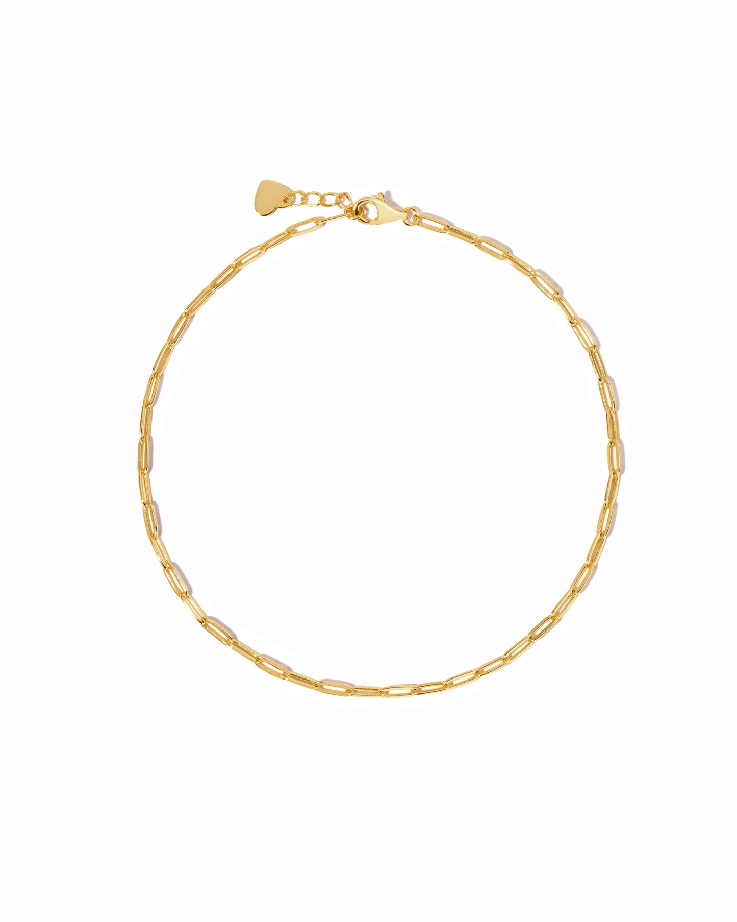 Tiny Paperclip Anklet