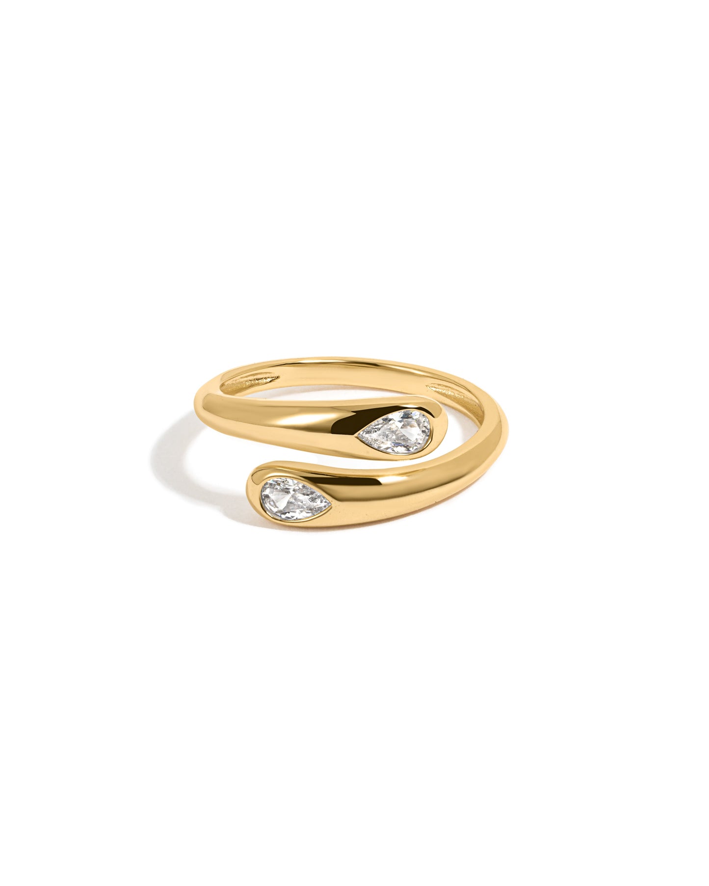Pear Spiral Ring