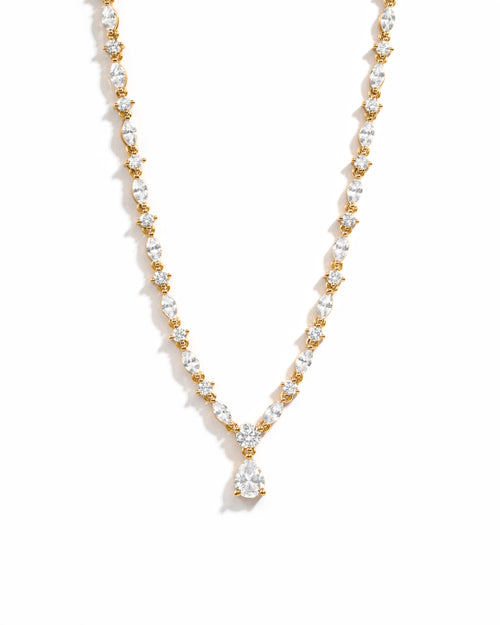 Pear Tennis Necklace