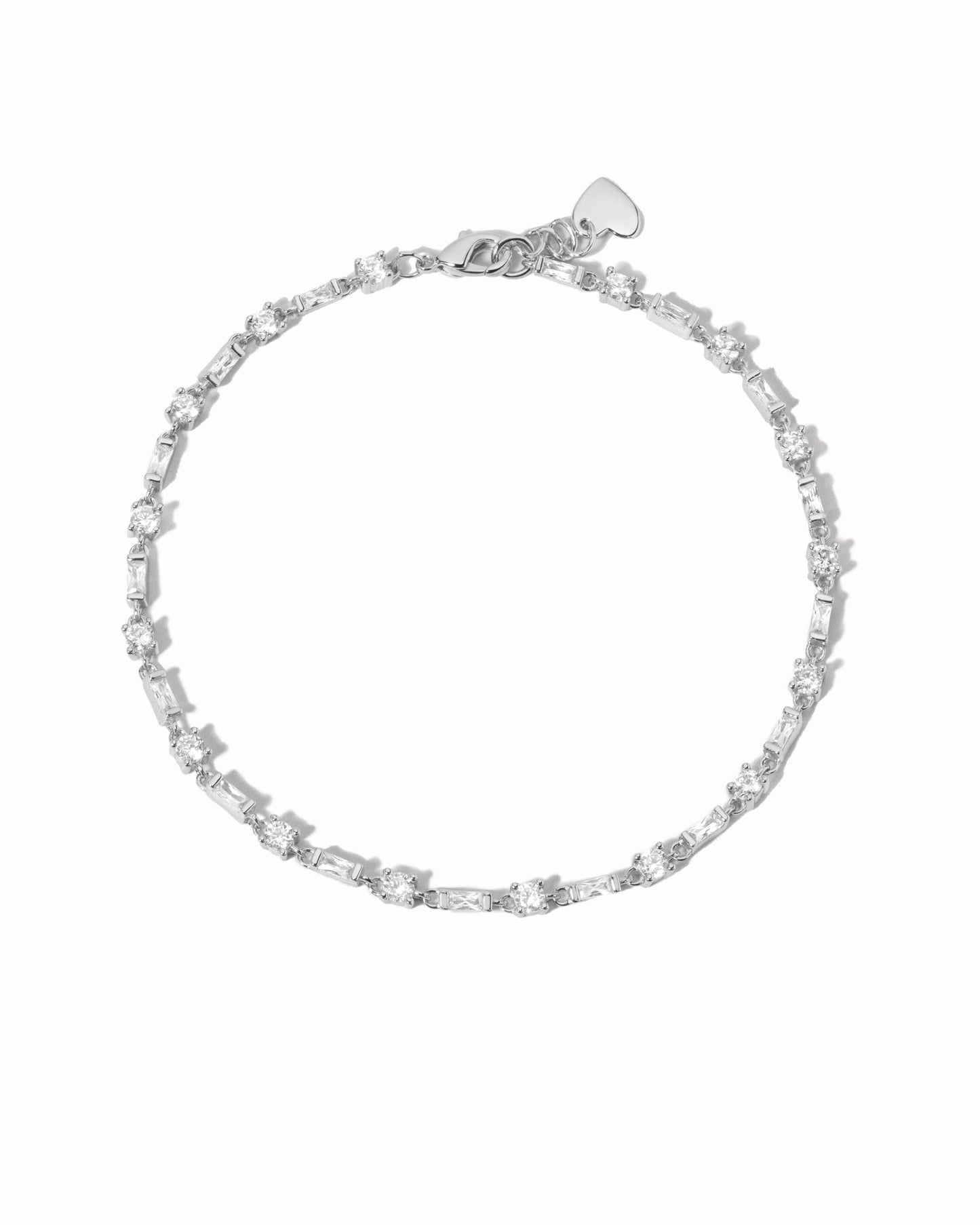 Baguette & Solitaire Diamond Bracelet
