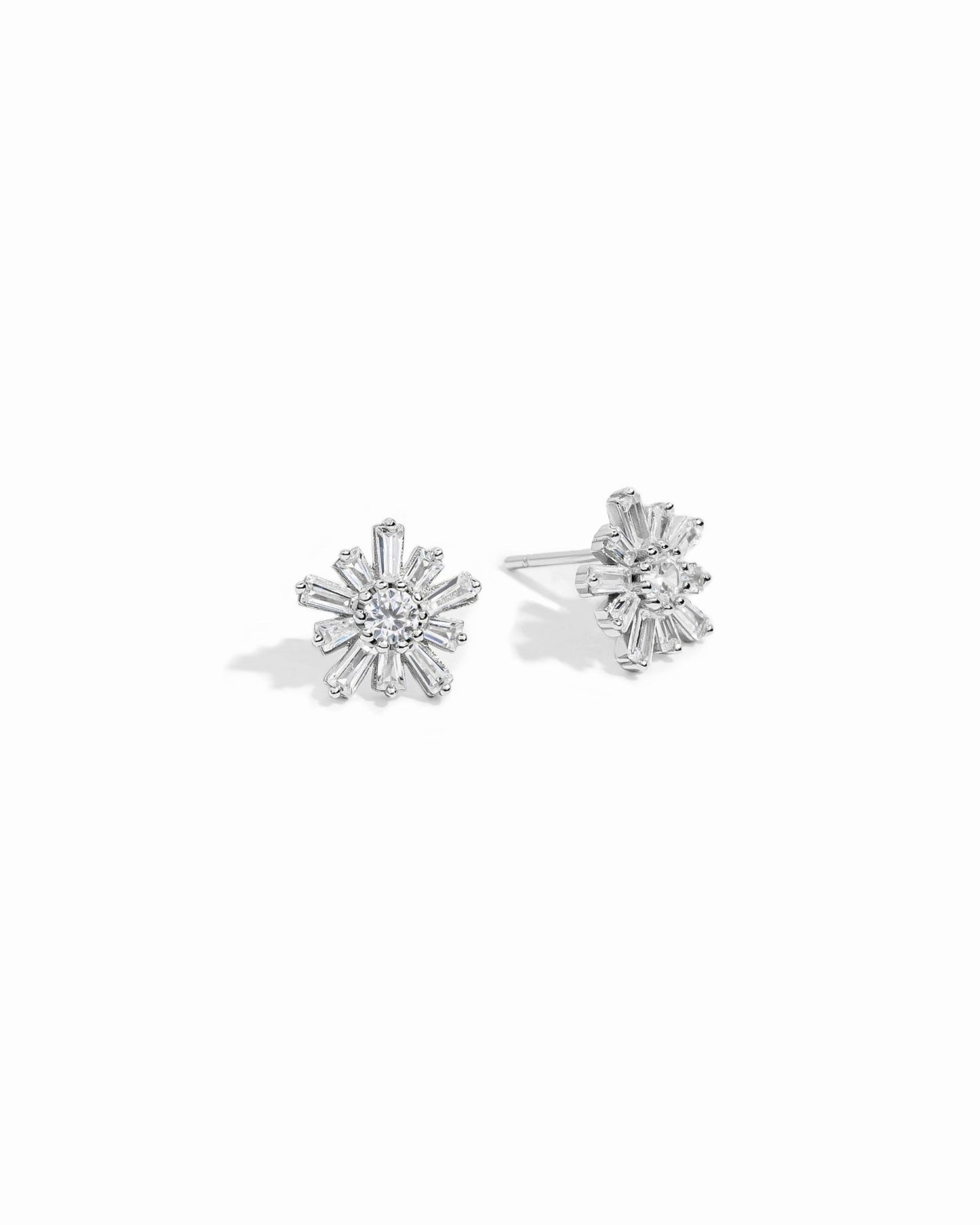 Baguette Flower Studs