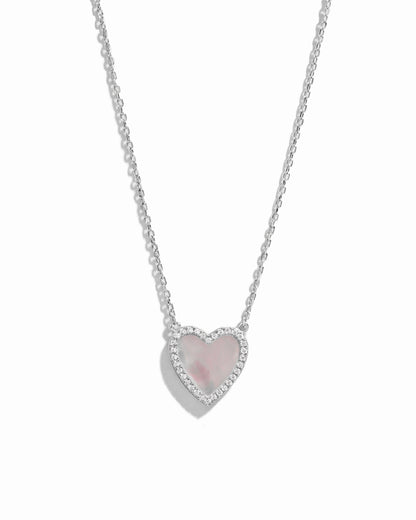 Mother of Pearl Heart Necklace