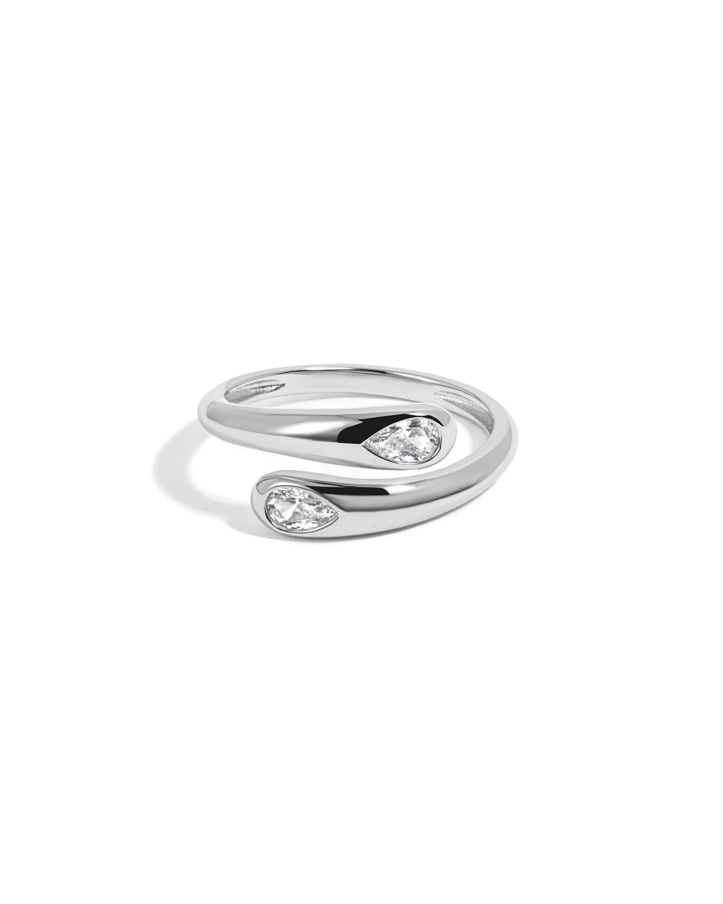 Pear Spiral Ring