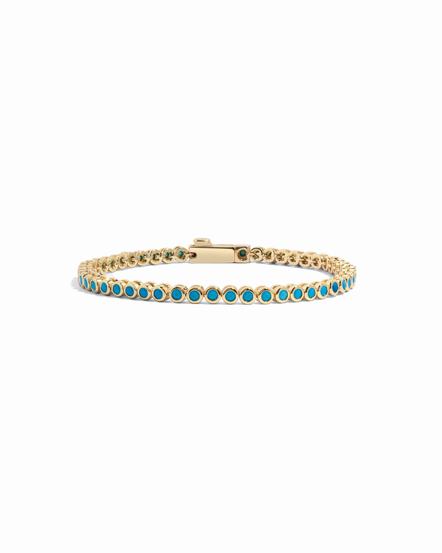 Turquoise Bezel Tennis Bracelet