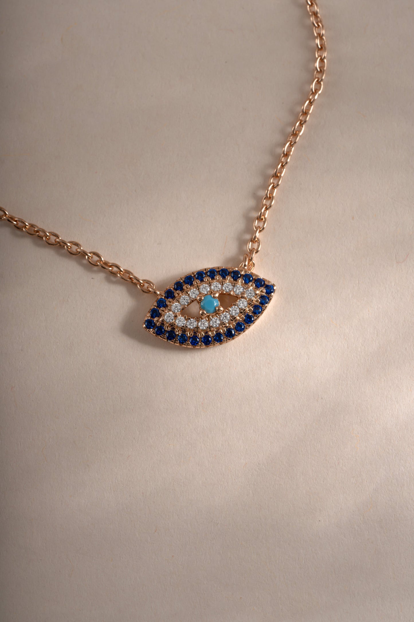 Sapphire Evil Eye Necklace