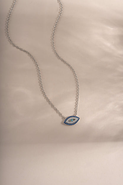 Sapphire Evil Eye Necklace
