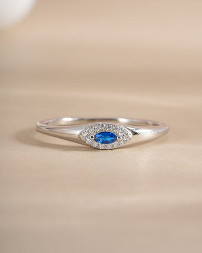 Sapphire Evil Eye Ring