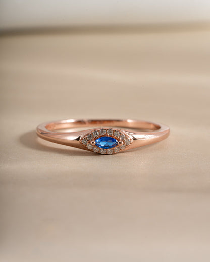 Sapphire Evil Eye Ring
