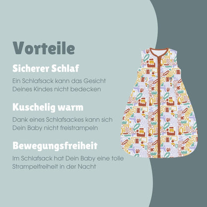 Schlafsack 1.0 TOG | Bunte Formen