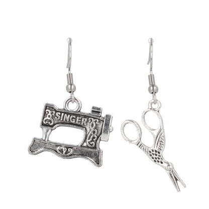 Singer Sewing Machine & Scissor Earring Mix