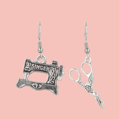 Singer Sewing Machine & Scissor Earring Mix