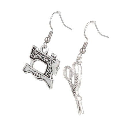 Singer Sewing Machine & Scissor Earring Mix