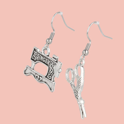 Singer Sewing Machine & Scissor Earring Mix