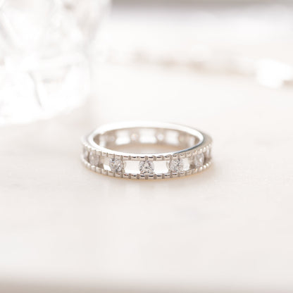 Studded Double Eternity Ring