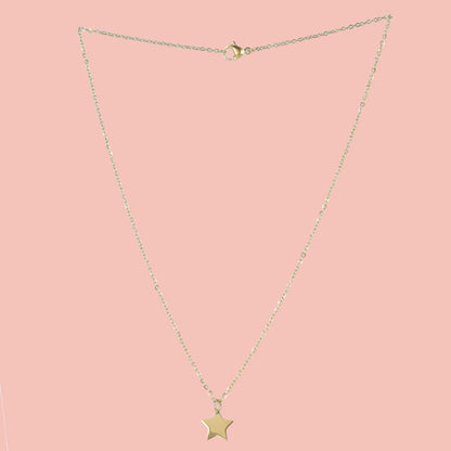 Simple Star Pendant Necklace (Gold Plated)