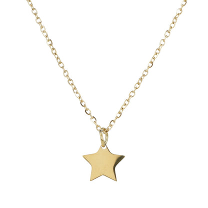 Simple Star Pendant Necklace (Gold Plated)