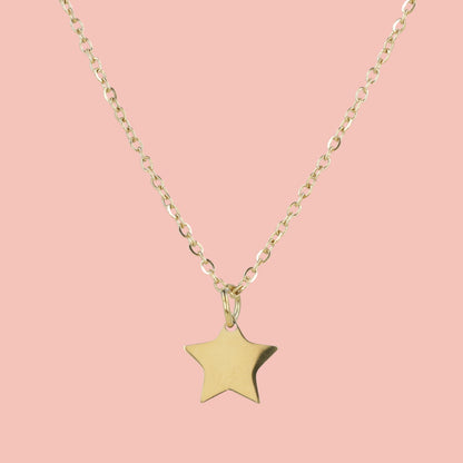 Simple Star Pendant Necklace (Gold Plated)