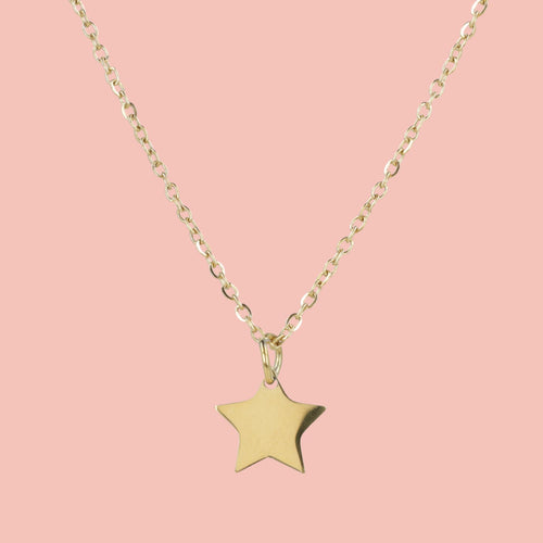 Simple Star Pendant Necklace (Gold Plated)