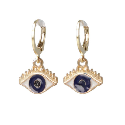 Small Eye Hoop Earrings