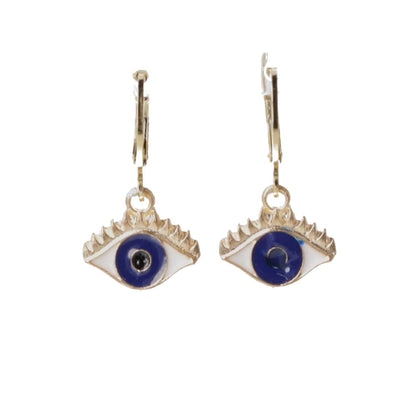 Small Eye Hoop Earrings
